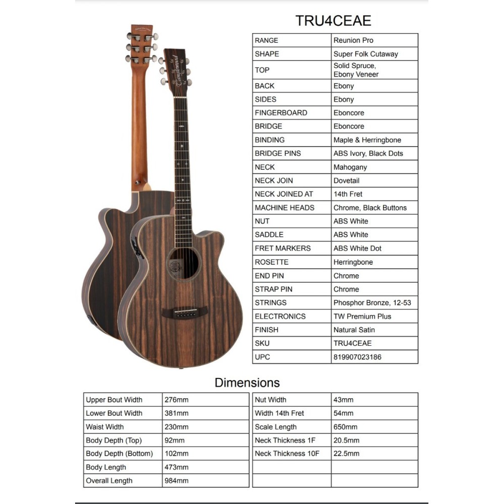 Tanglewood TRU4CEAE