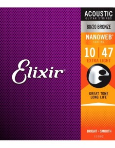 Elixir 11002 NANOWEB 80/20 BRONZE XL 10-47