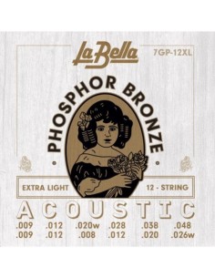 La Bella JUEGO DE CUERDAS PARA GUITARRA ACUSTICA PHOSPHOR...