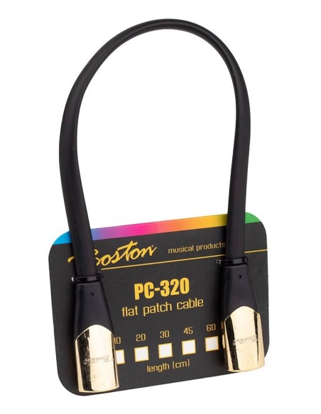 Boston CABLE PLANO 0.2M NEGRO JACK X 2
