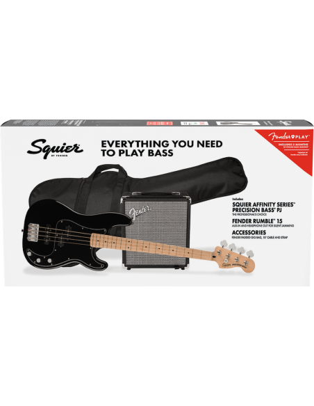 Squier AFFINITY PRECISSION BASS PJ MN BLACK PACK 037.2981.606