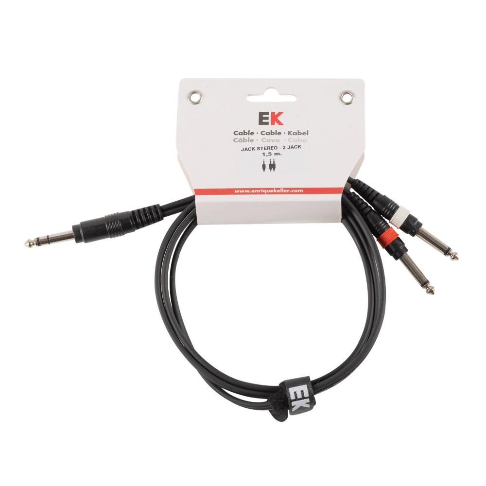 EK Audio Y00815M JACK ST. A 2 JACK MONO 1.5MT