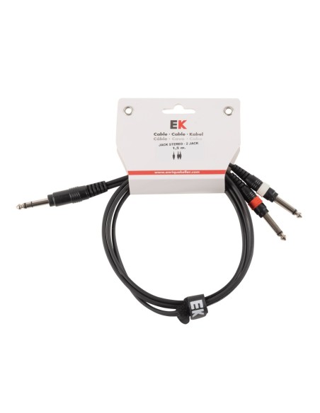 EK Audio Y00815M JACK ST. A 2 JACK MONO 1.5MT