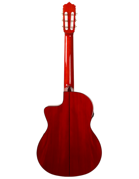 Jose Gomez F80-CEQ-ROJA GUITARRA FLAMENCA AMPLIFICADA CUTAWAY PREVIO DOUBLE