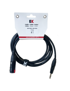 EK Audio ACEKM JACK STEREO MACHO A JACK STEREO HEMBRA 3MT