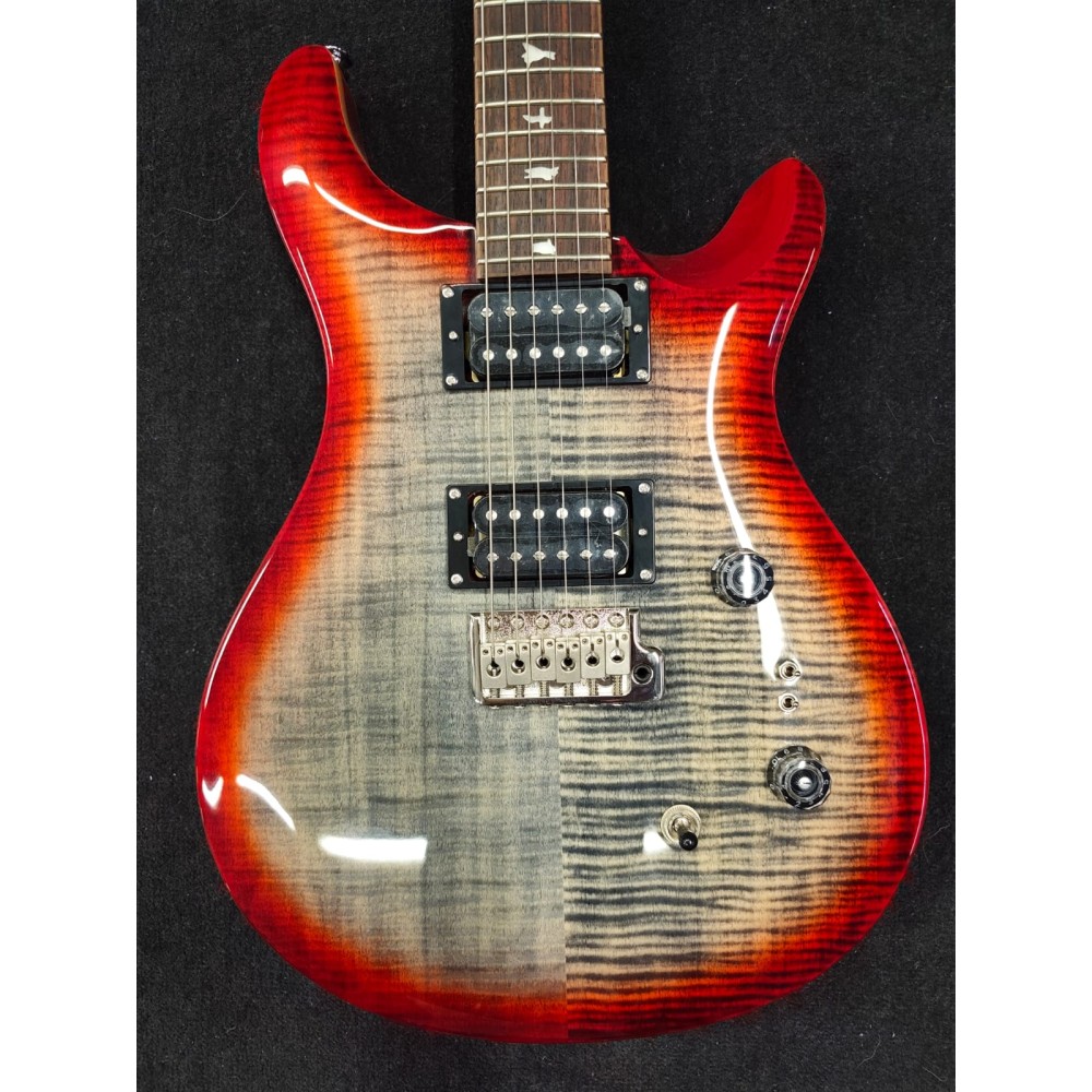 PRS SE CUSTOM 24-08 CHARCOAL CHERRY BURST 2025