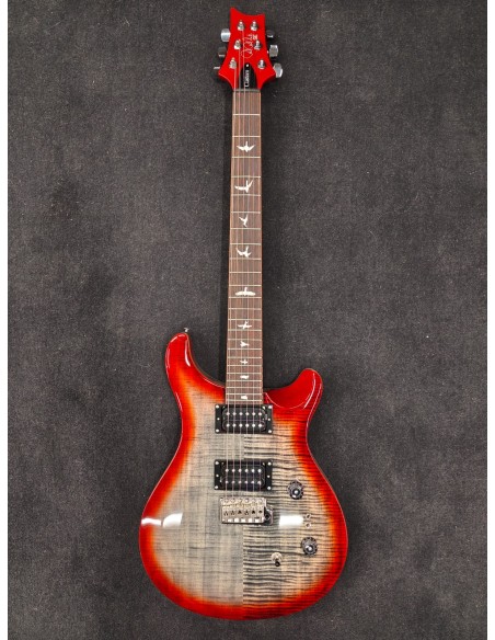 PRS SE CUSTOM 24-08 CHARCOAL CHERRY BURST 2025
