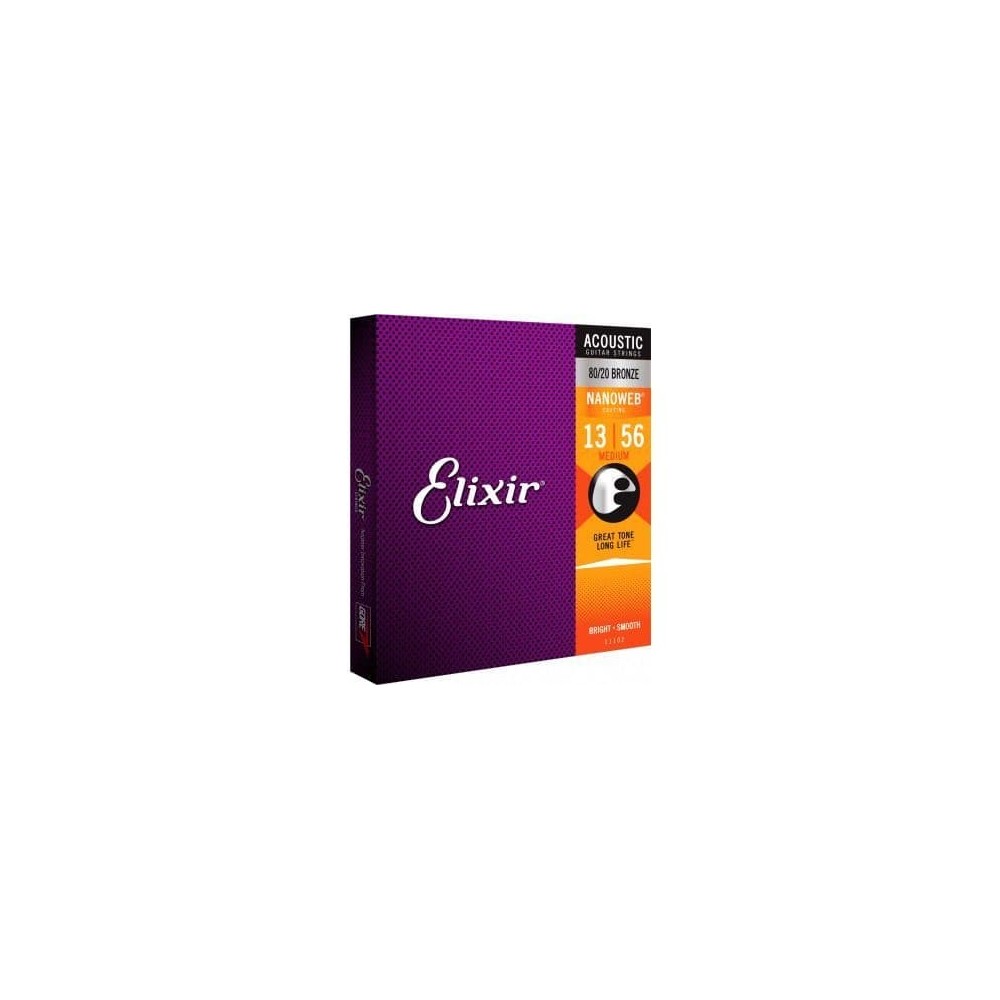 Elixir 11102 NANOWEB BRONCE 13-56 ACUSTICA