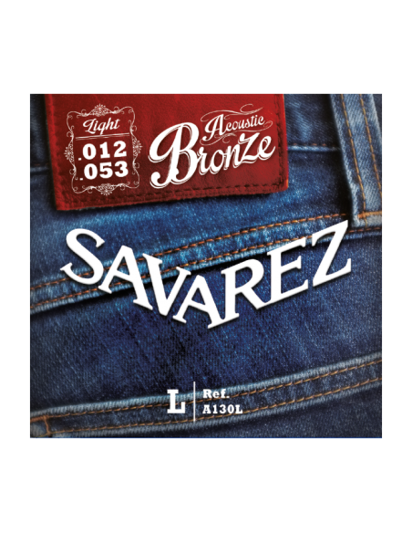 Savarez JUEGO CUERDAS GUITARRA ACUSTICA A130L BRONCE 012-053