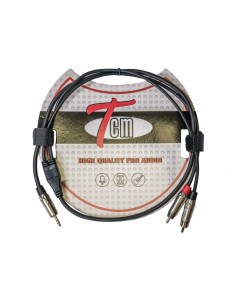 TCM CABLE MINI JACK STEREO-2 RCA (1 METRO) TMJS-1