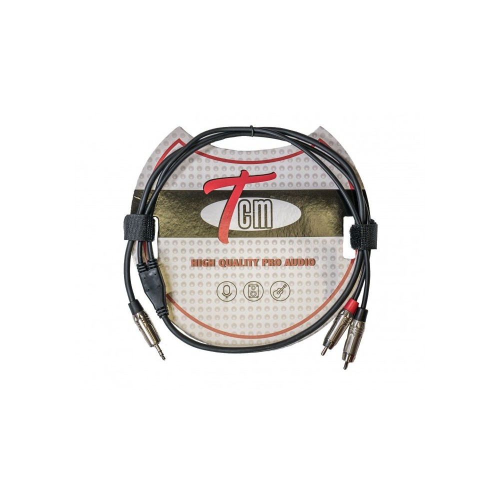 TCM CABLE MINI JACK STEREO-2 RCA (1 METRO) TMJS-1
