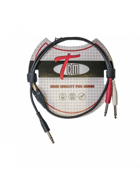 TCM CABLE JACK STEREO-2 JACK MONO (1 METRO) TJJS-1