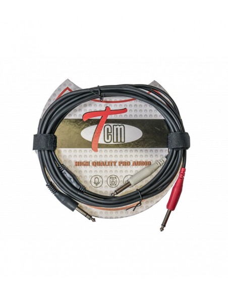 TCM CABLE JACK STEREO-2 JACK MONO (3 METROS) TJJS-3