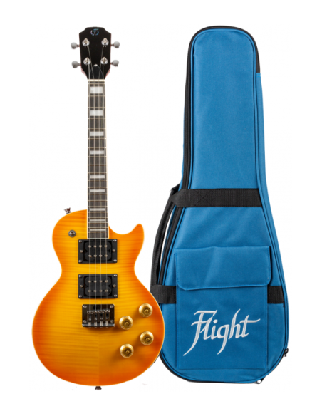 FLIGHT UKELELE TENOR ROCK SERIES CENTURION VINTAGE BURST ELECTRIC