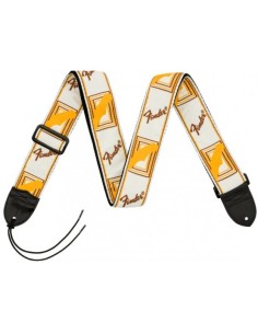 Fender 099.0683.000 MONOGRAMMED STRAP WHITE/BROWN/YELLOW